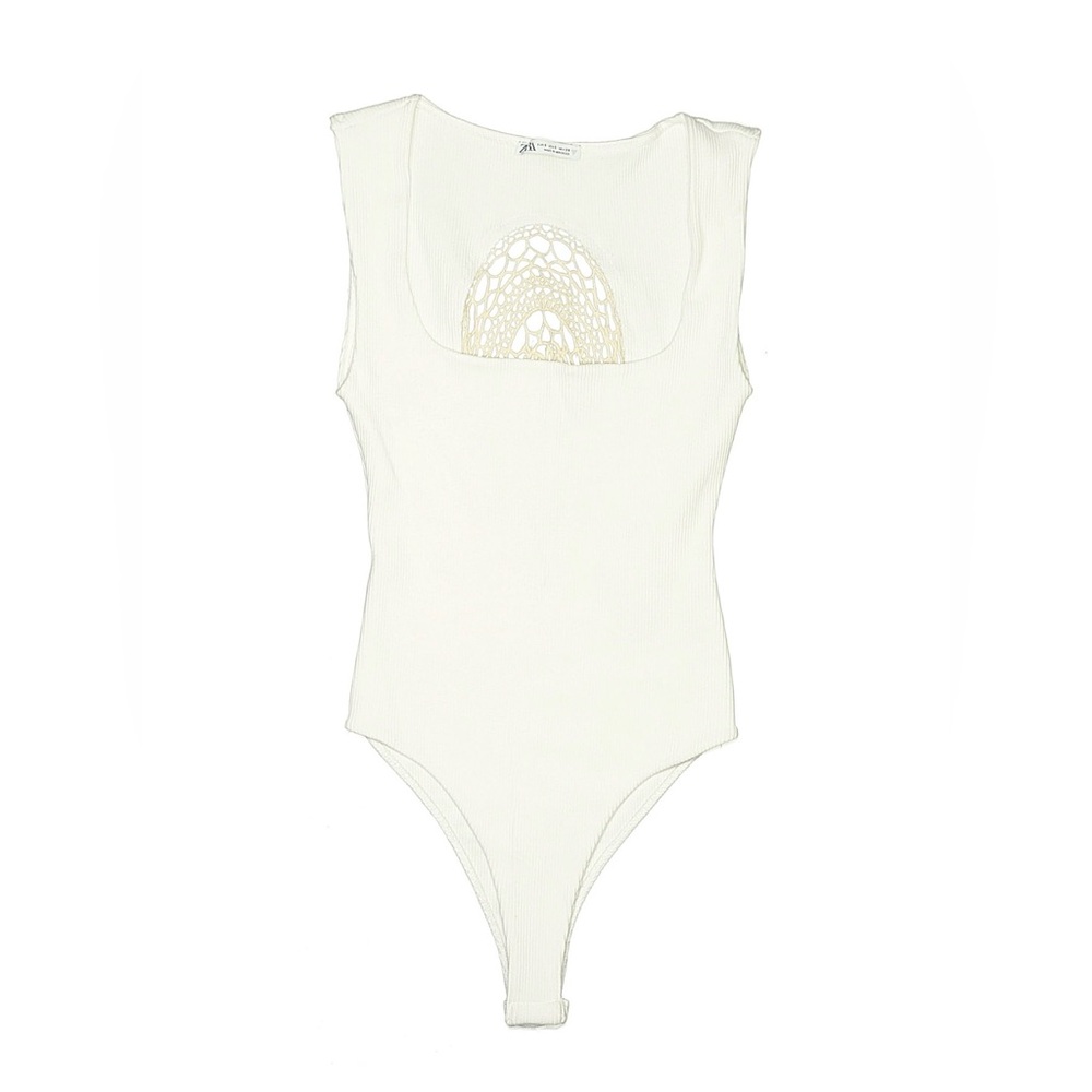 Zara Cream Lace Detail Bodysuit